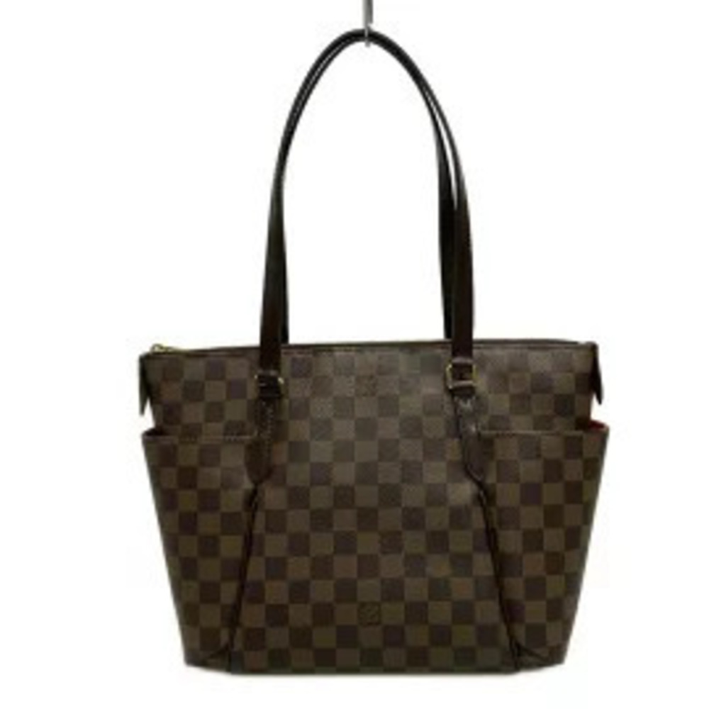 LOUIS VUITTON Totally Damier Shoulder Bag Ebene Brown